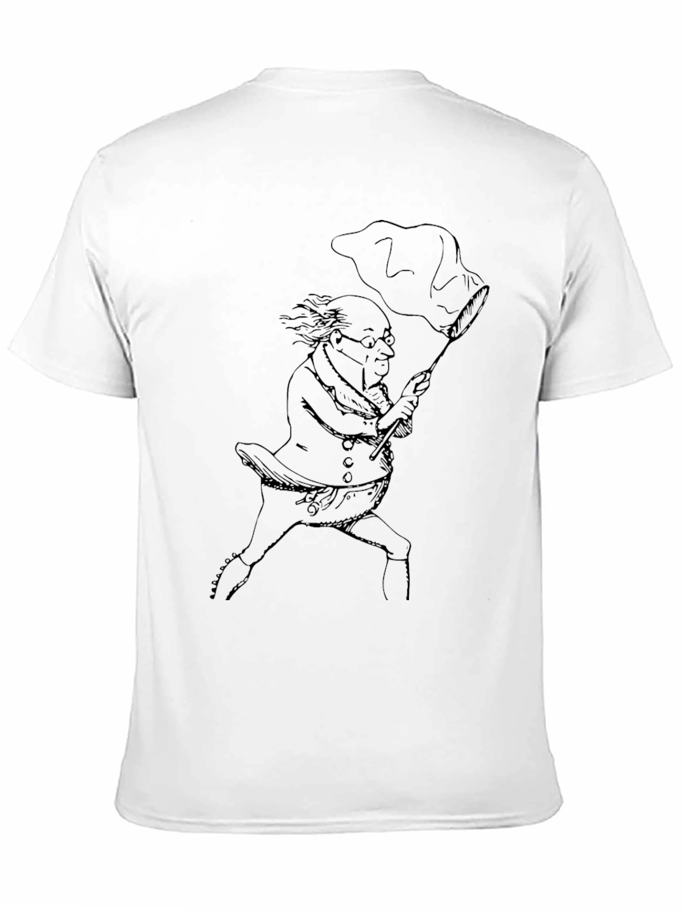 Professor-Themed Graphic Tee - Black