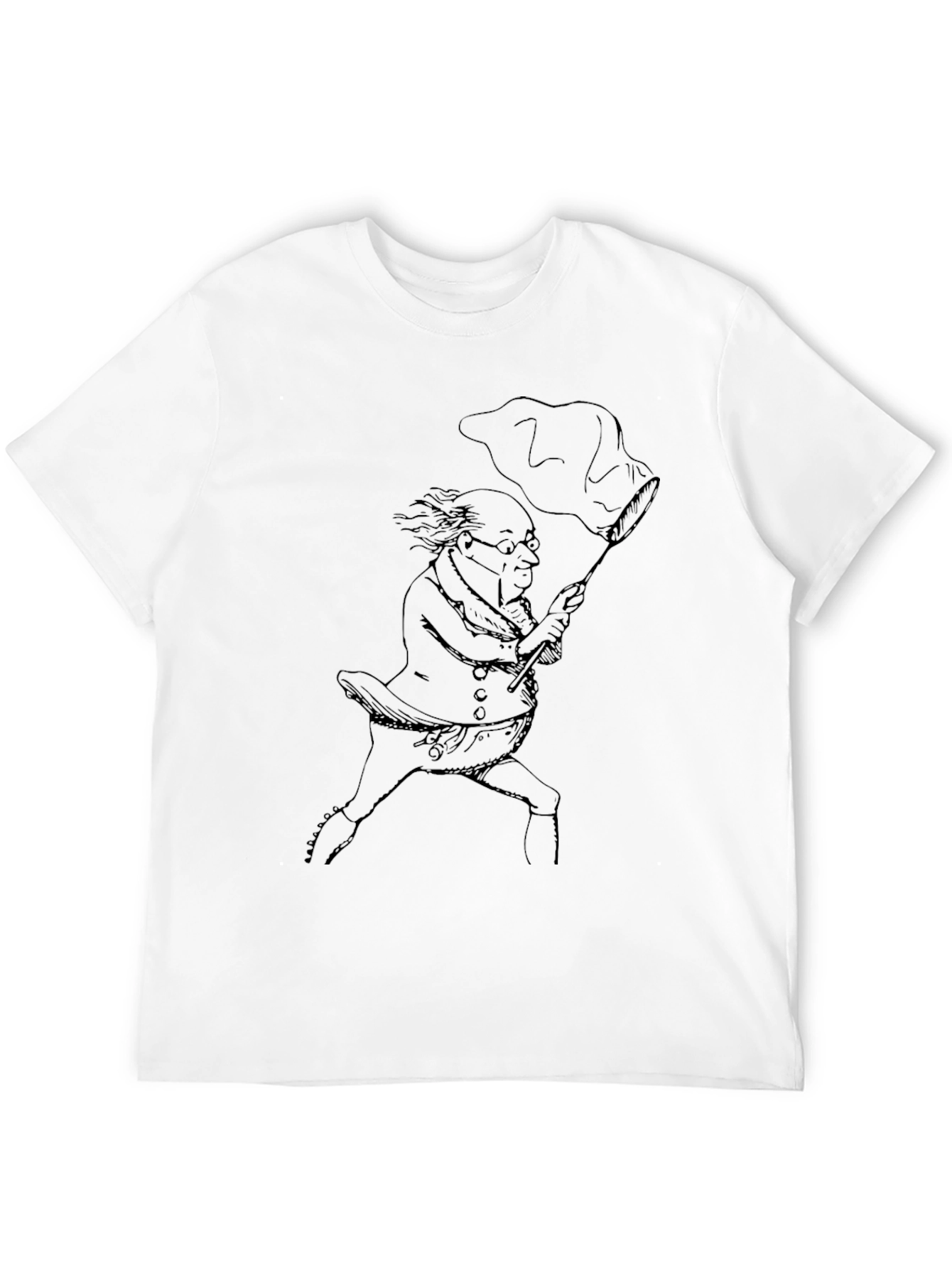 Professor-Themed Graphic Tee - Black