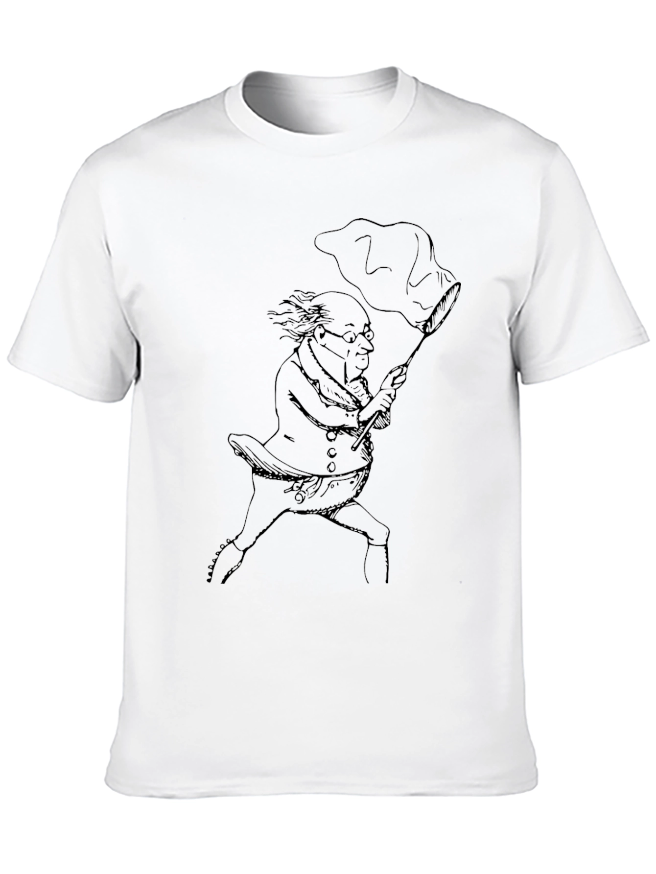 Professor-Themed Graphic Tee - Black