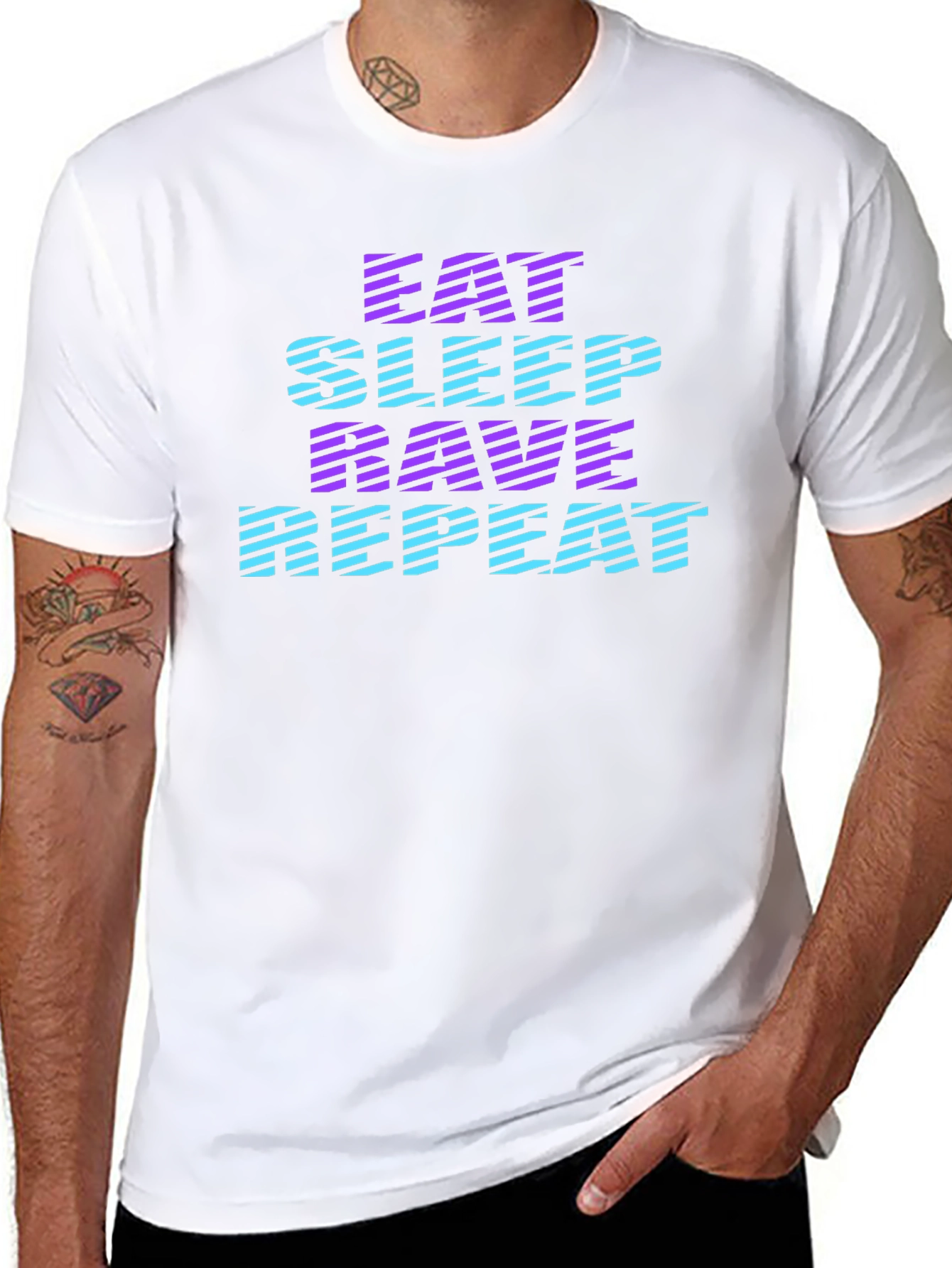 Eat Sleep Rave Repeat Graphic Tee