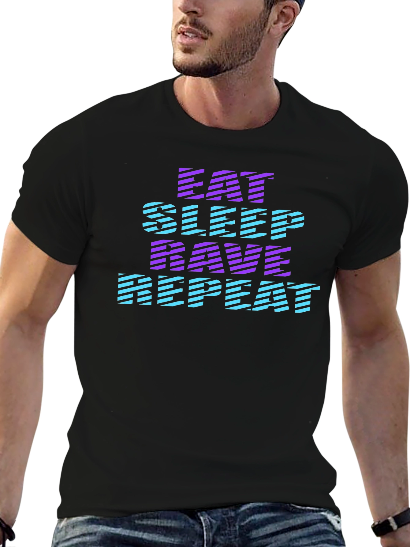 Eat Sleep Rave Repeat Graphic Tee