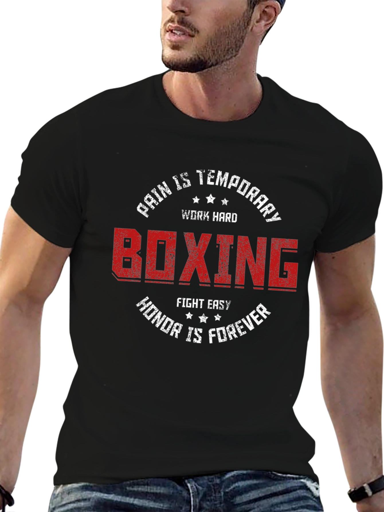 Boxing Graphic T-Shirt - Pain is Temporary