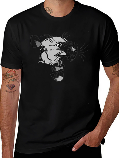 Black Graphic Tee - Ferocious Weasel Design