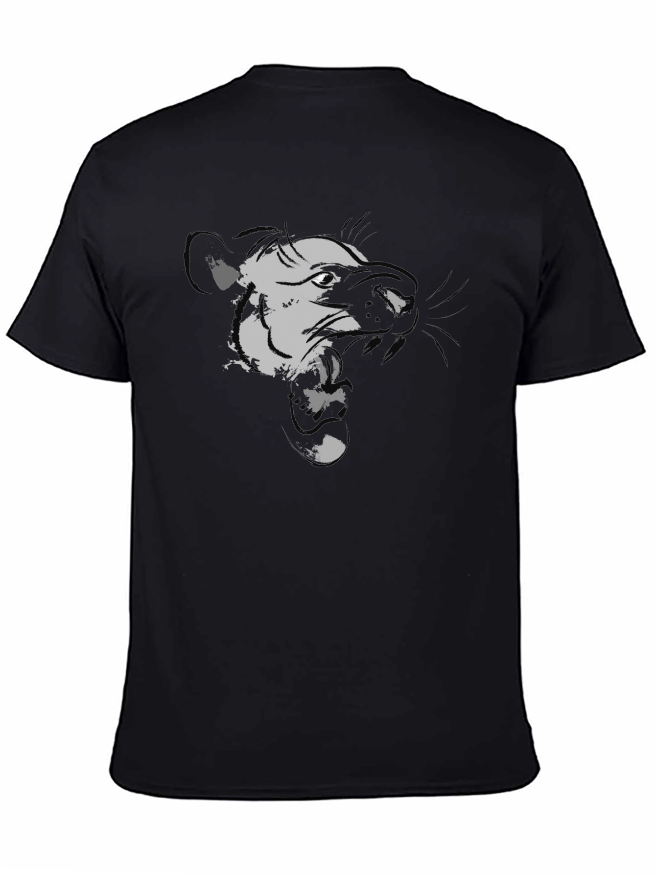 Black Graphic Tee - Ferocious Weasel Design