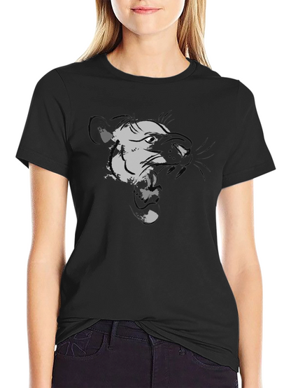 Black Graphic Tee - Ferocious Weasel Design