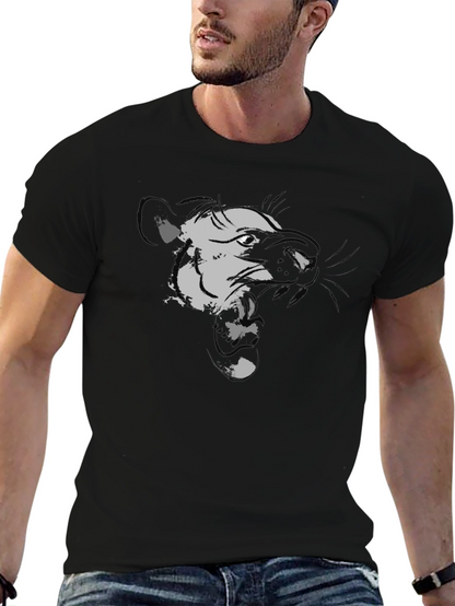 Black Graphic Tee - Ferocious Weasel Design