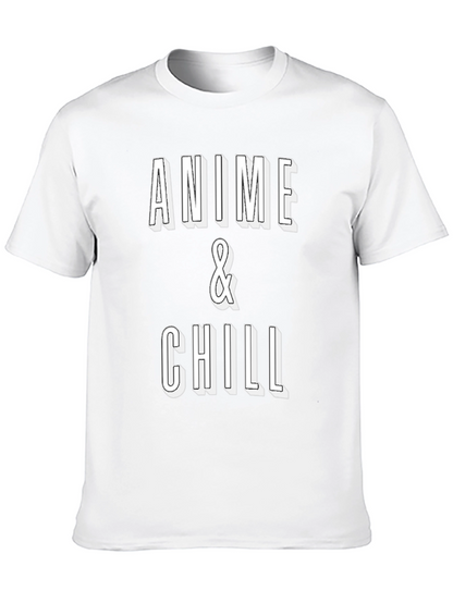 Anime & Chill Black Graphic Tee