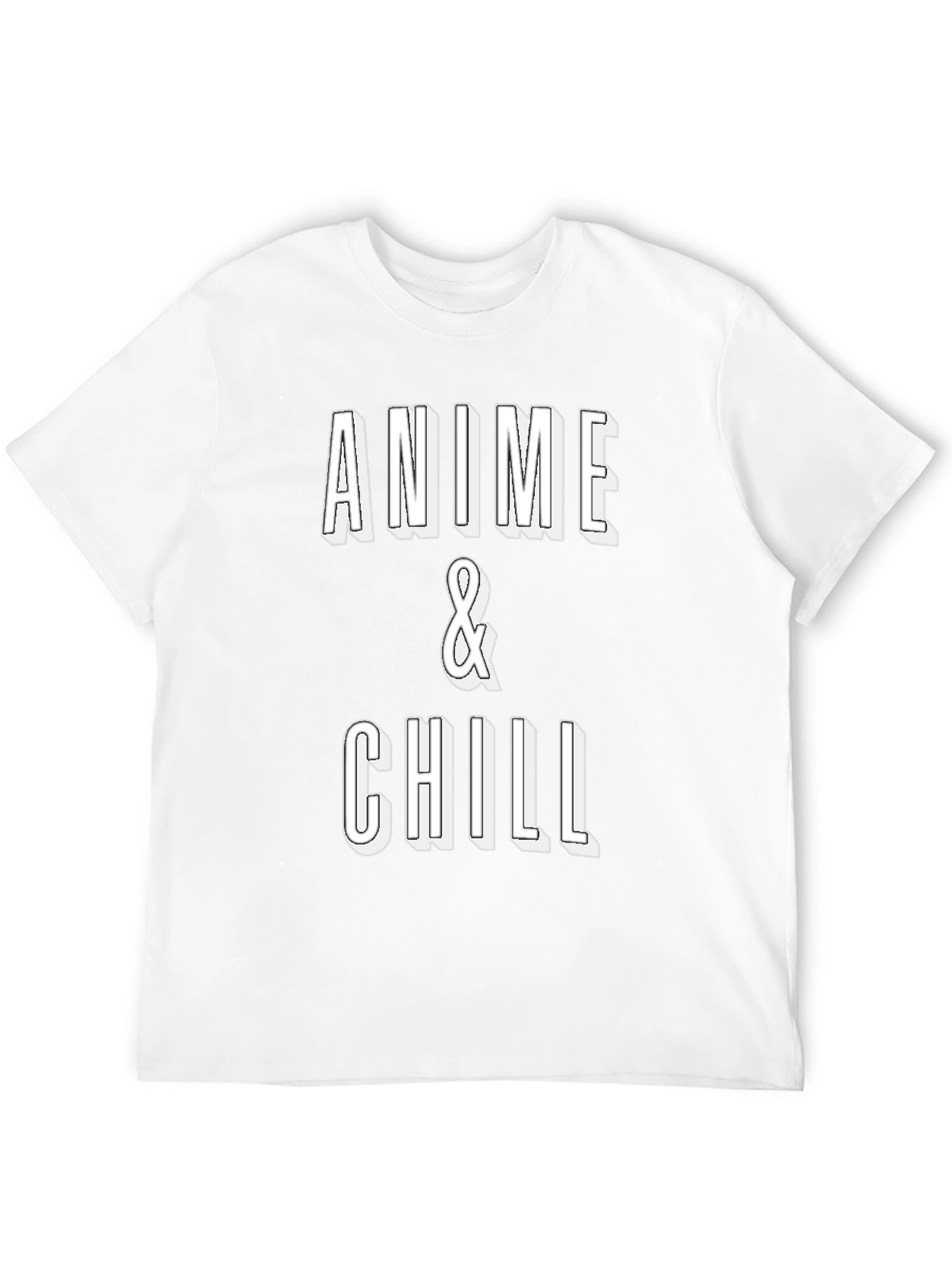 Anime & Chill Black Graphic Tee
