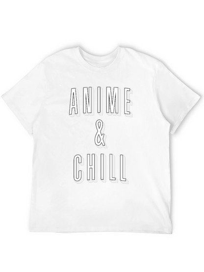 Anime & Chill Black Graphic Tee
