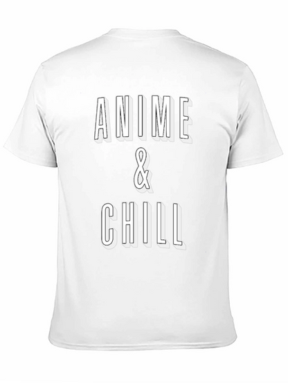 Anime & Chill Black Graphic Tee