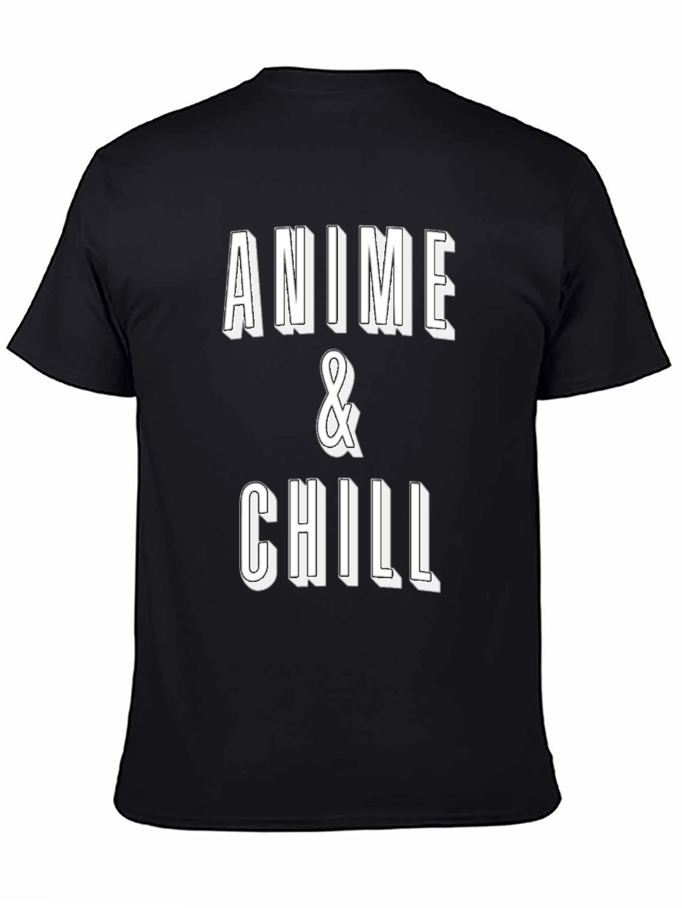 Anime & Chill Black Graphic Tee