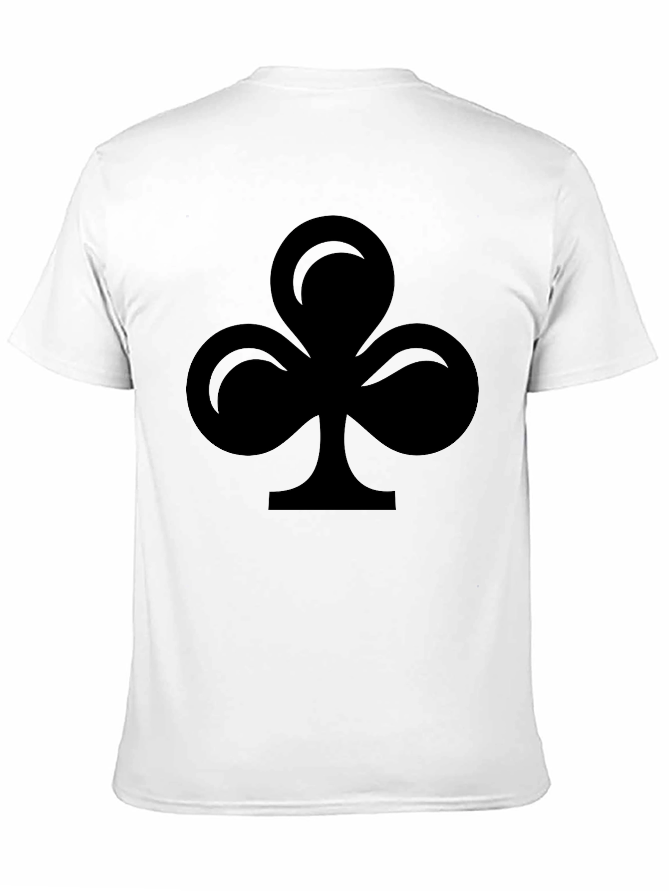 Black T-Shirt with Club Suit Design
