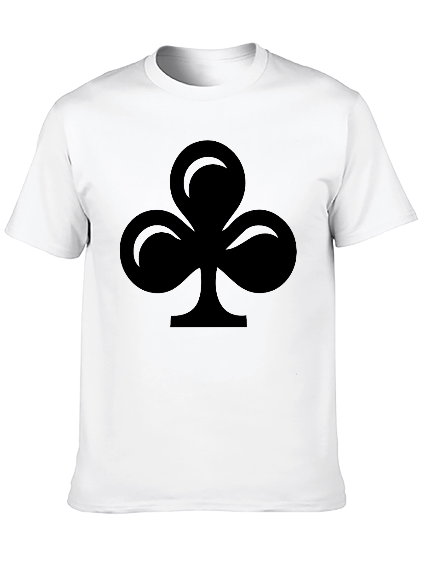 Black T-Shirt with Club Suit Design