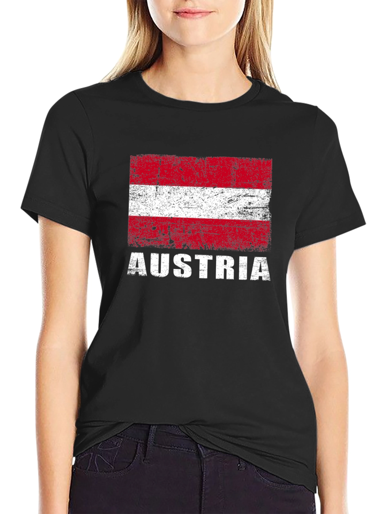 Austria Flag T-Shirt - Distressed Design