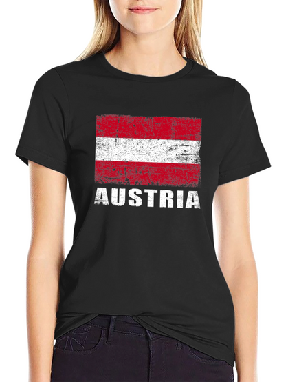 Austria Flag T-Shirt - Distressed Design