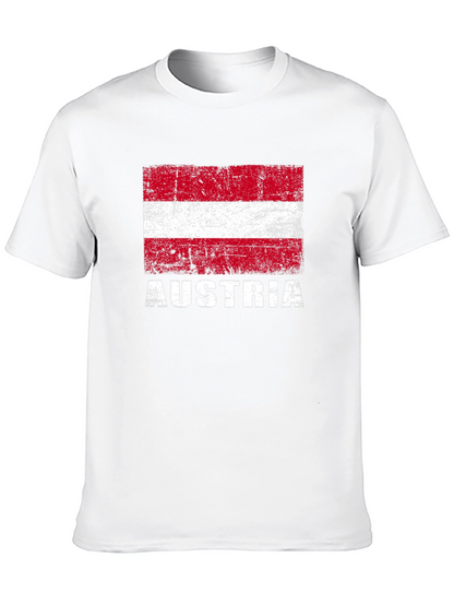 Austria Flag T-Shirt - Distressed Design