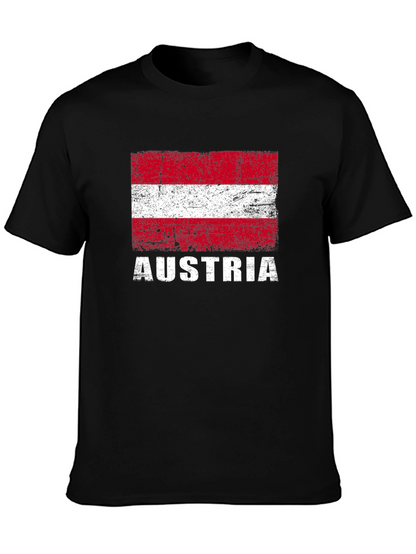 Austria Flag T-Shirt - Distressed Design