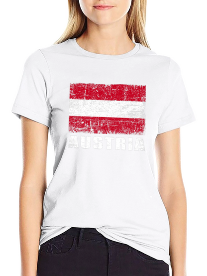 Austria Flag T-Shirt - Distressed Design
