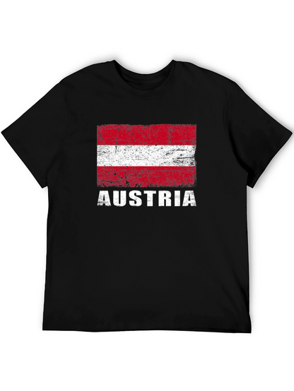 Austria Flag T-Shirt - Distressed Design