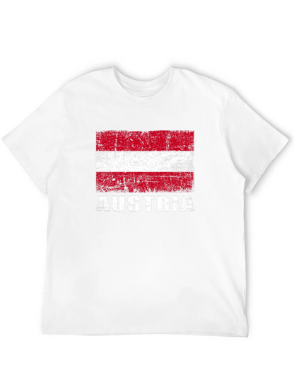 Austria Flag T-Shirt - Distressed Design