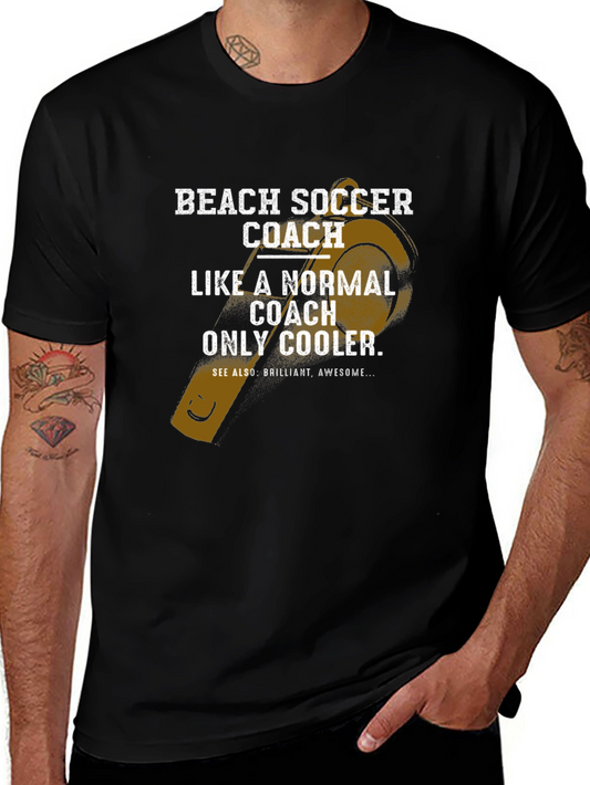 Beach Soccer Coach T-Shirt - Cool Coach Tee