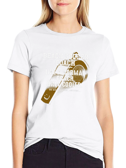 Beach Soccer Coach T-Shirt - Cool Coach Tee