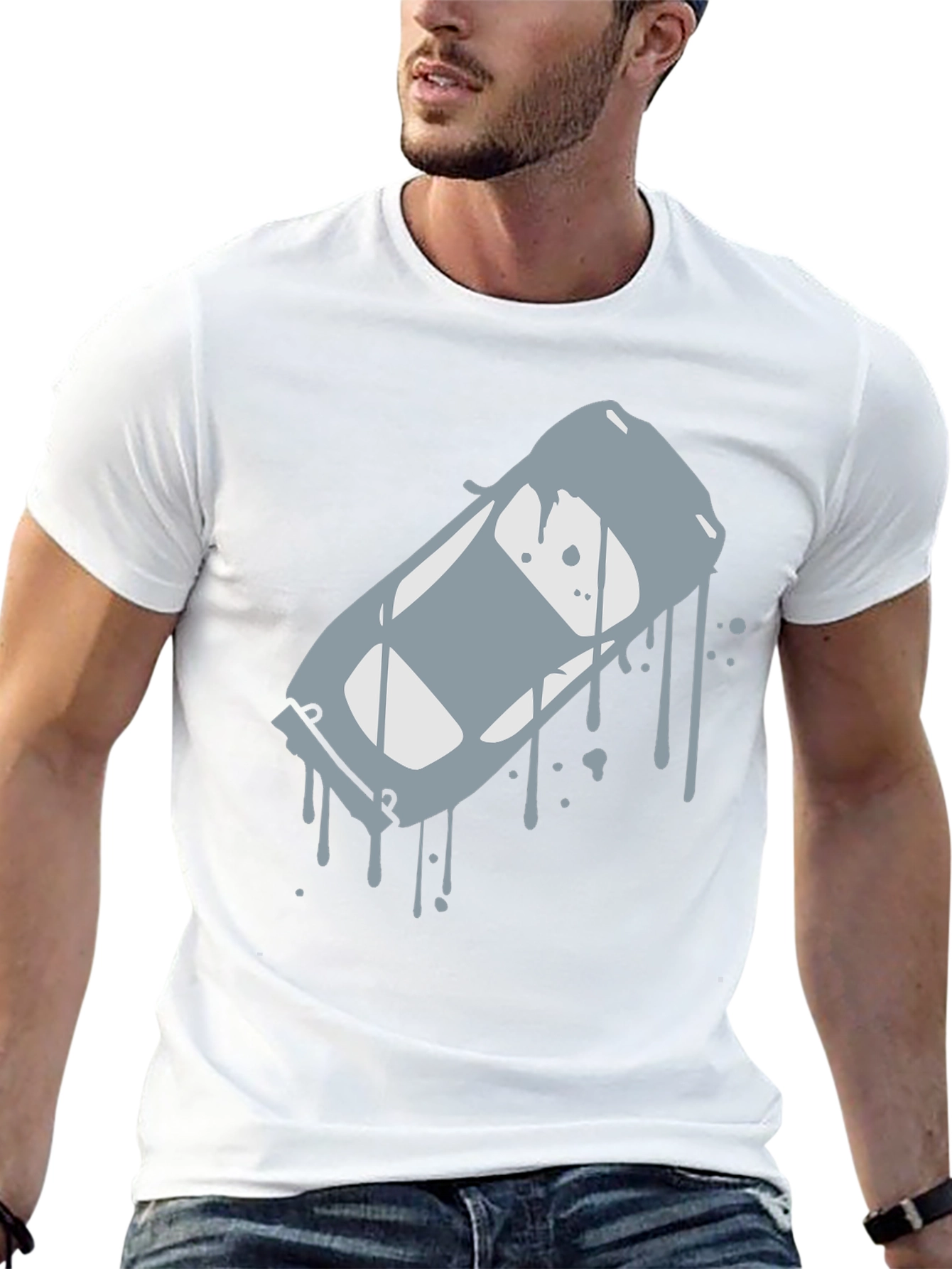 Cool Car Drip Graphic T-Shirt