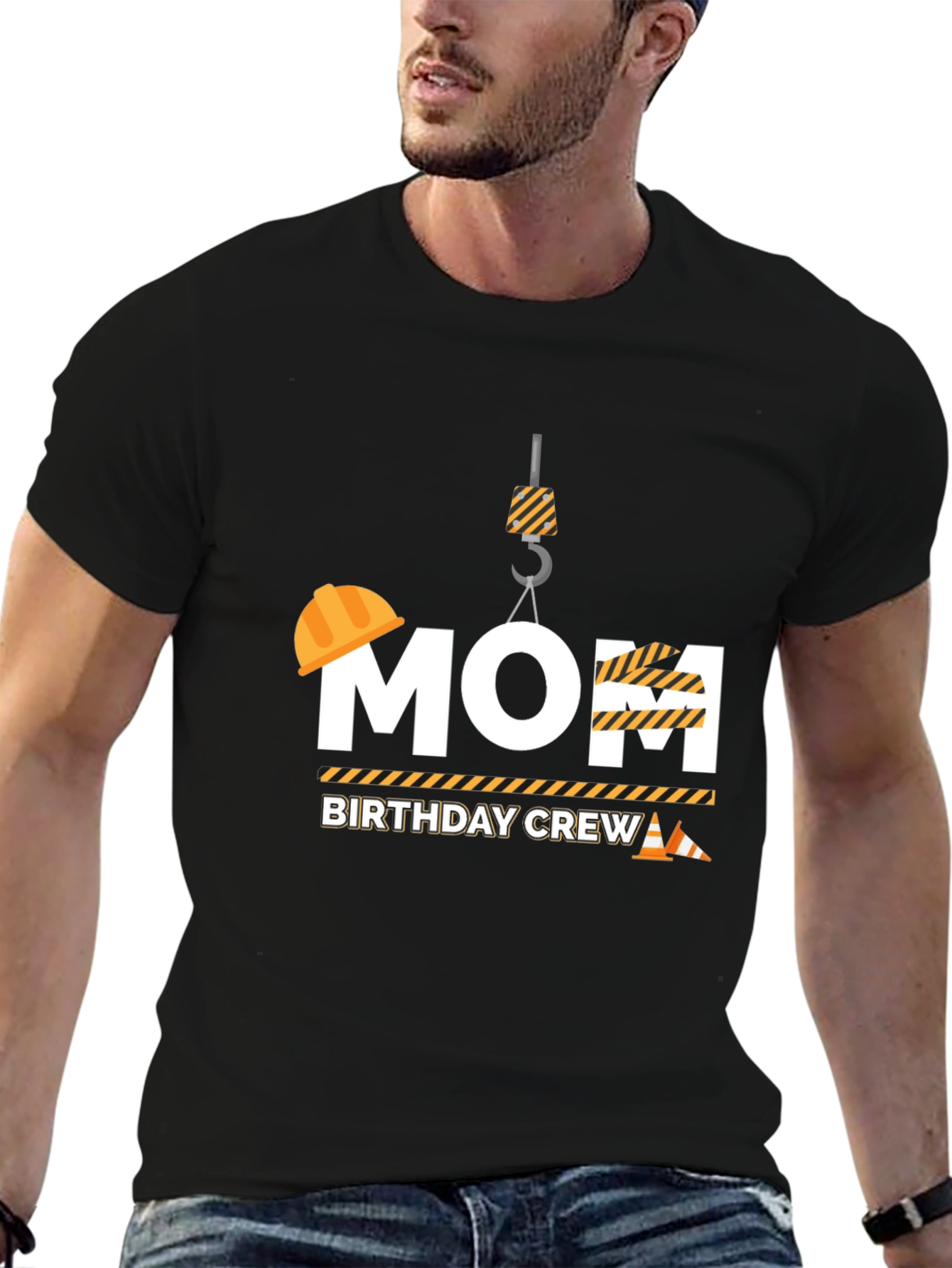 Mom Birthday Crew Construction T-Shirt