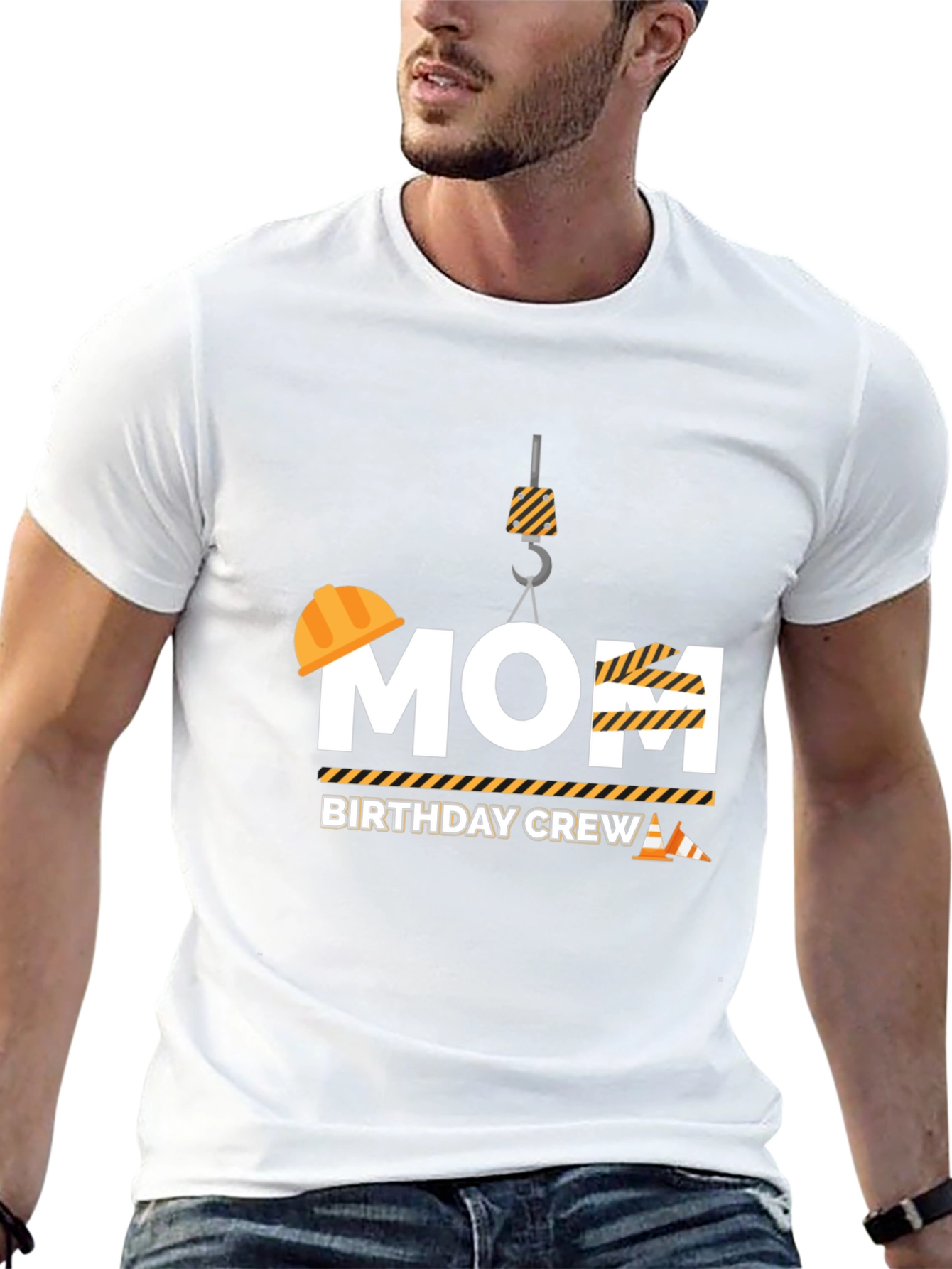 Mom Birthday Crew Construction T-Shirt