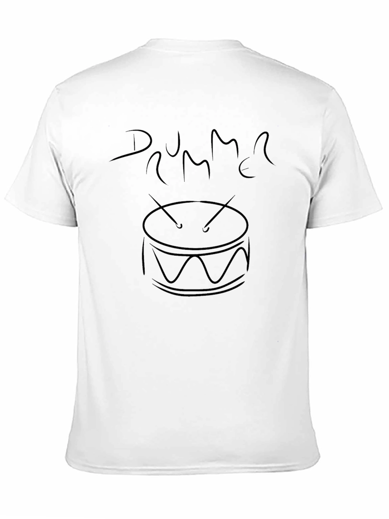 Drummer Black T-Shirt - Music Lover Tee