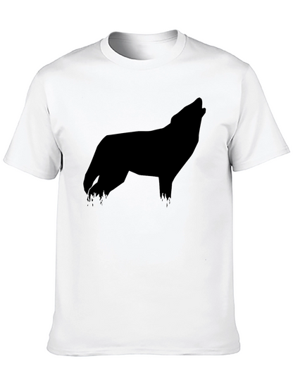 Black Wolf Silhouette Graphic Tee