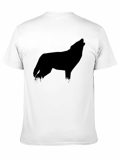 Black Wolf Silhouette Graphic Tee
