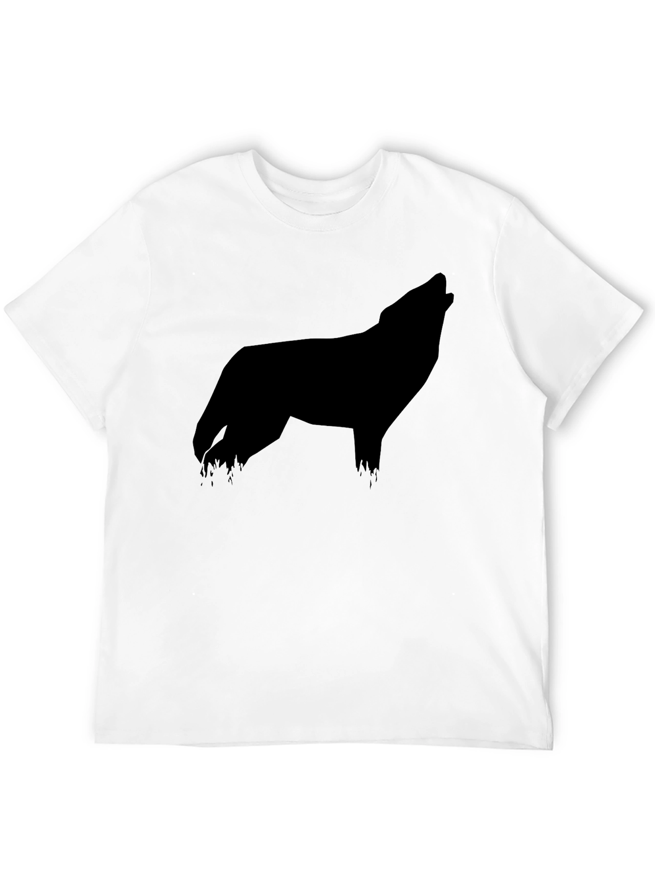 Black Wolf Silhouette Graphic Tee