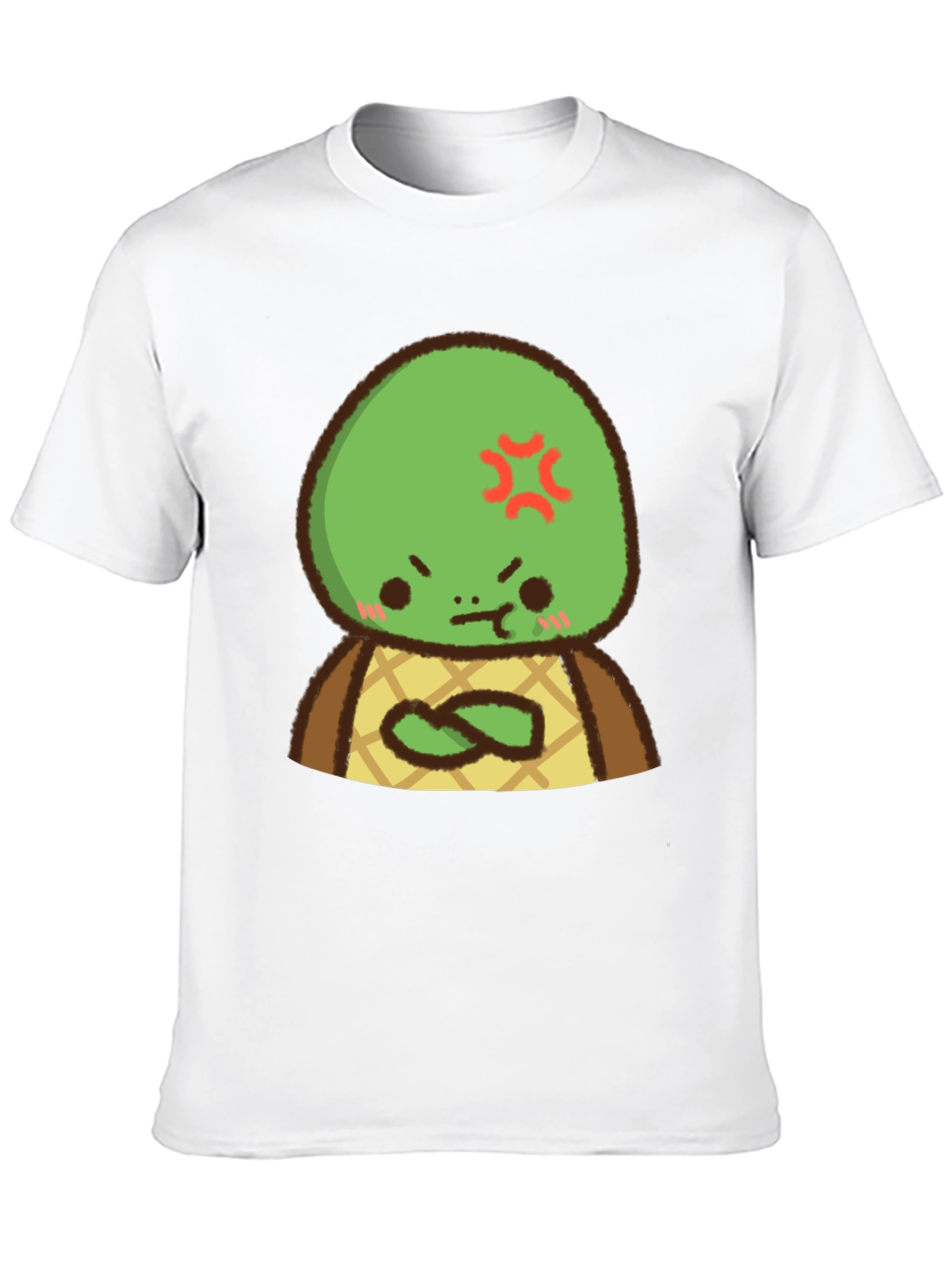 Angry Turtle Cartoon Graphic Tee - Black