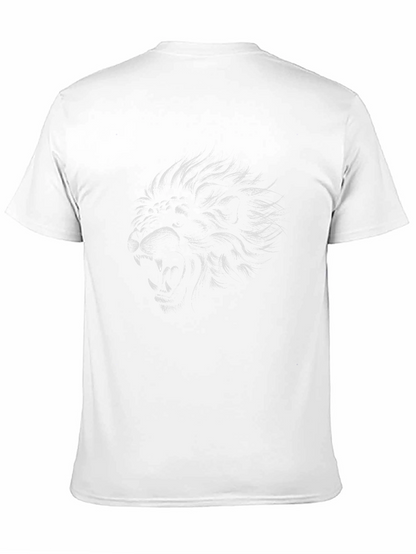 Lion Graphic Print Black T-Shirt