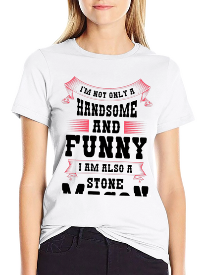 Handsome & Funny Stone Mason Black Graphic Tee