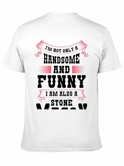Handsome & Funny Stone Mason Black Graphic Tee