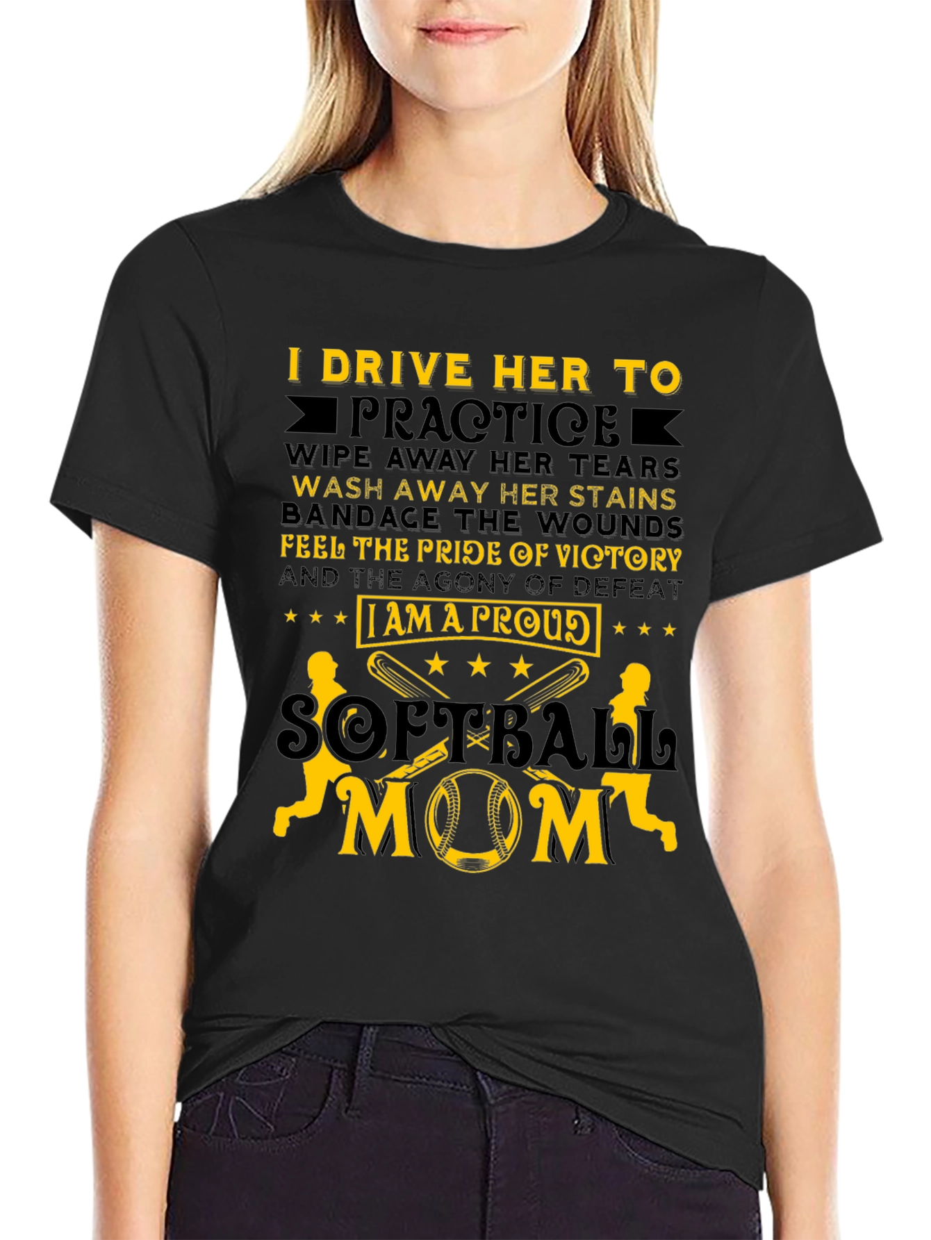 Proud Softball Mom T-Shirt