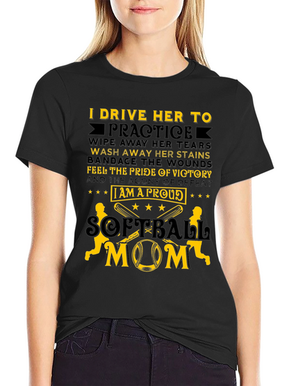 Proud Softball Mom T-Shirt