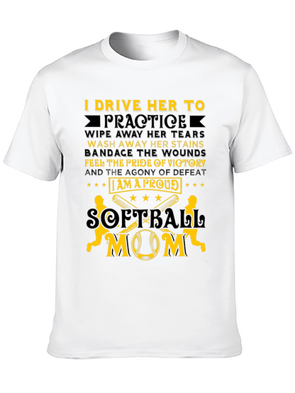 Proud Softball Mom T-Shirt