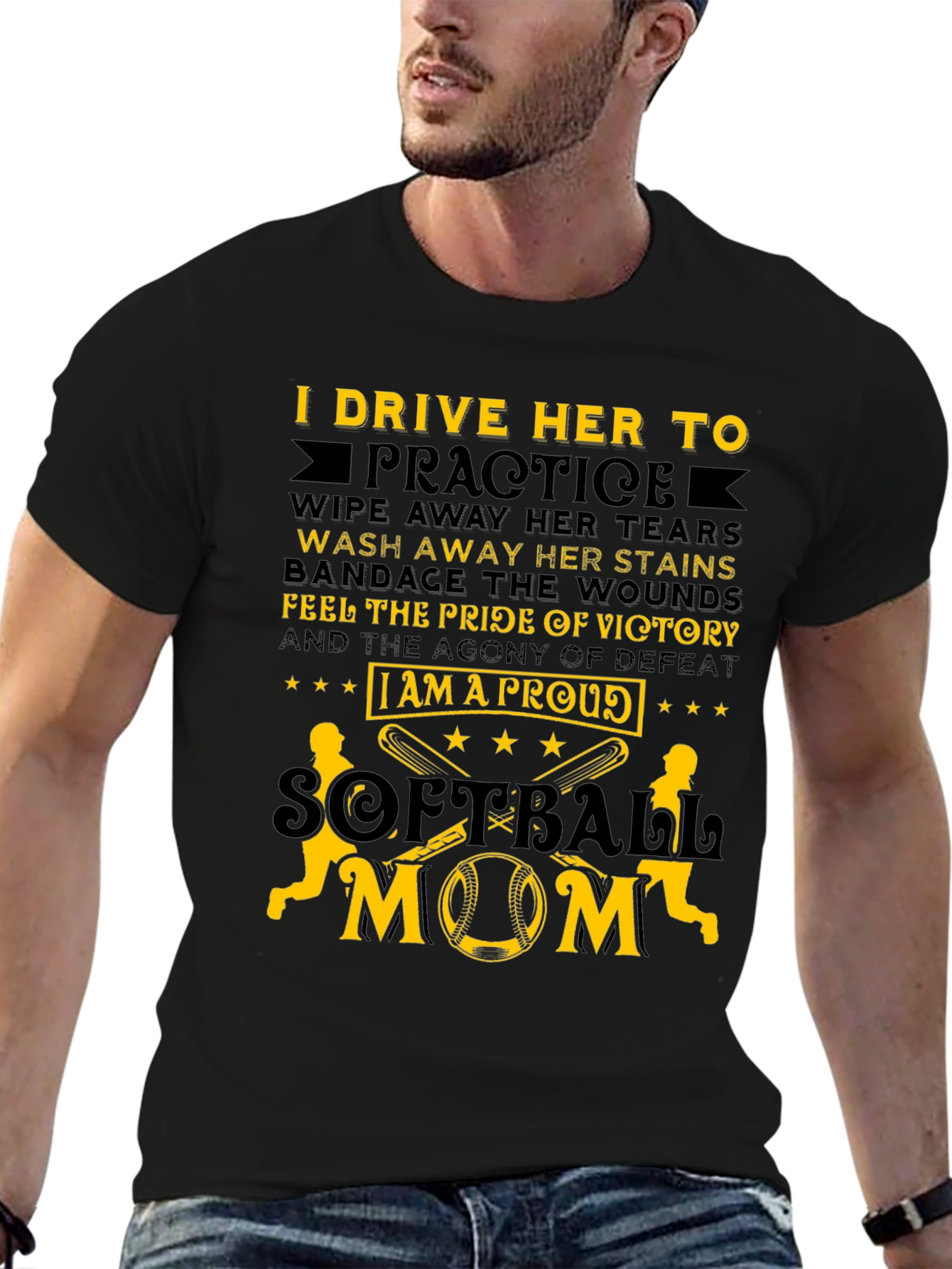 Proud Softball Mom T-Shirt