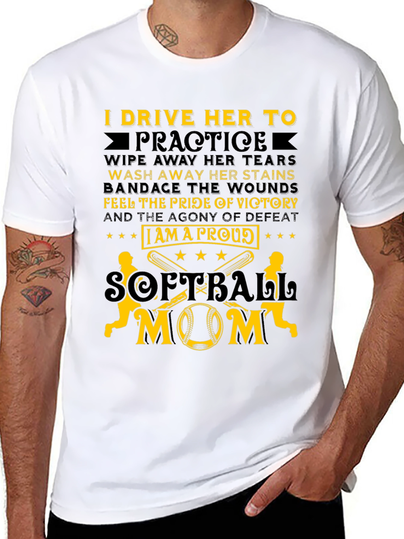 Proud Softball Mom T-Shirt