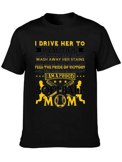 Proud Softball Mom T-Shirt