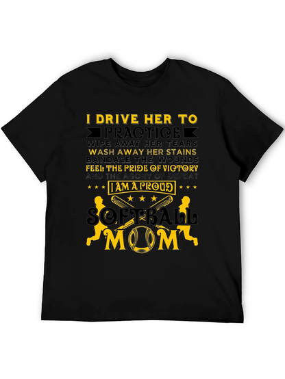 Proud Softball Mom T-Shirt