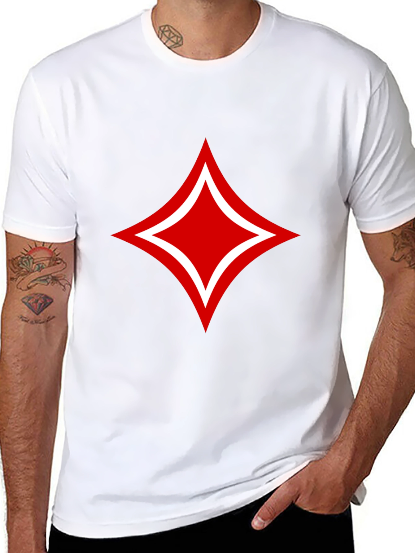 Red Diamond Black T-Shirt