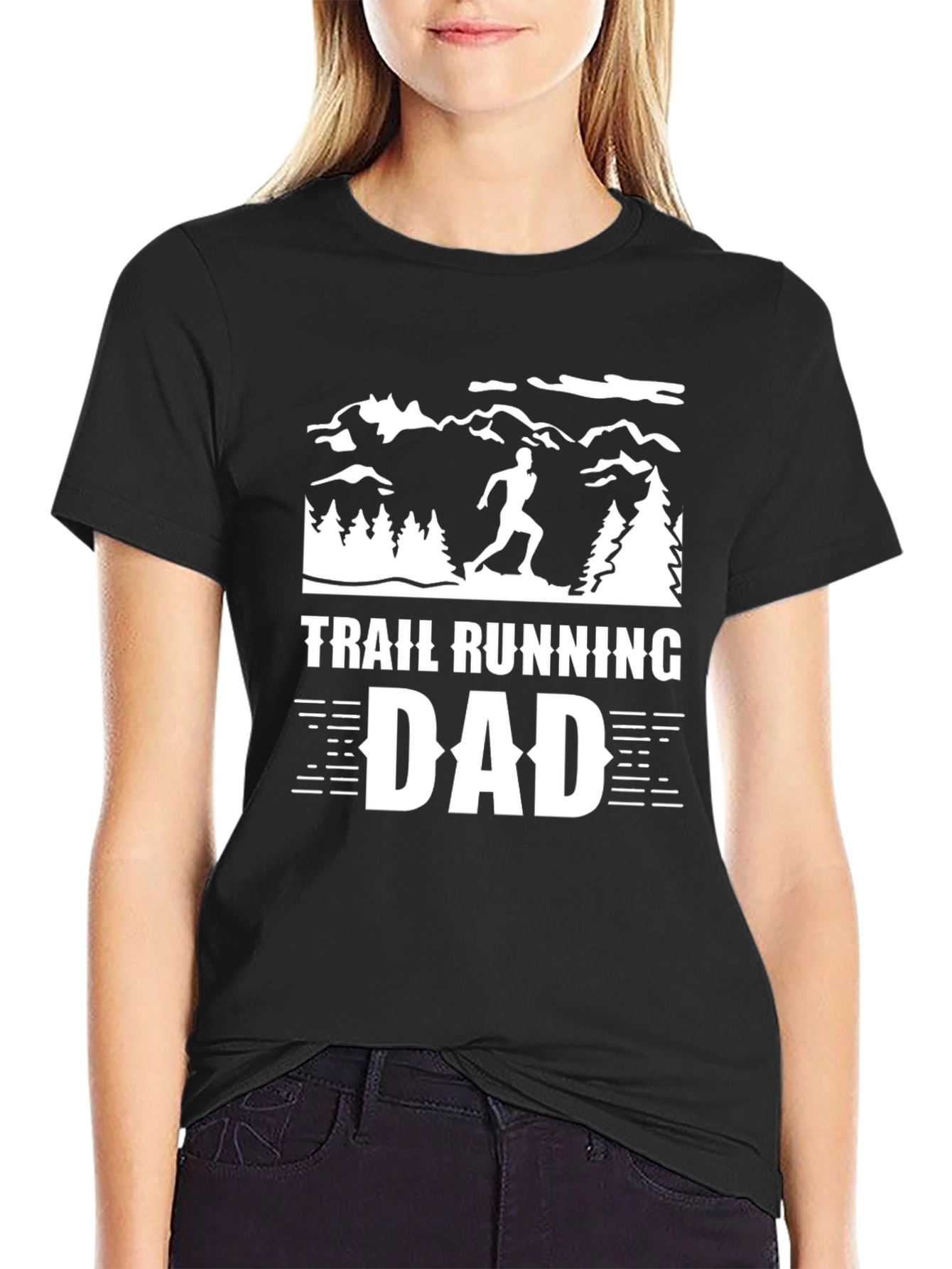 Trail Running Dad Graphic Tee - Black