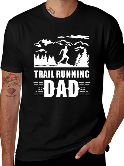 Trail Running Dad Graphic Tee - Black