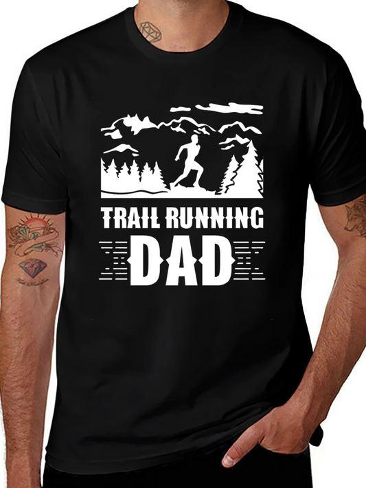 Trail Running Dad Graphic Tee - Black