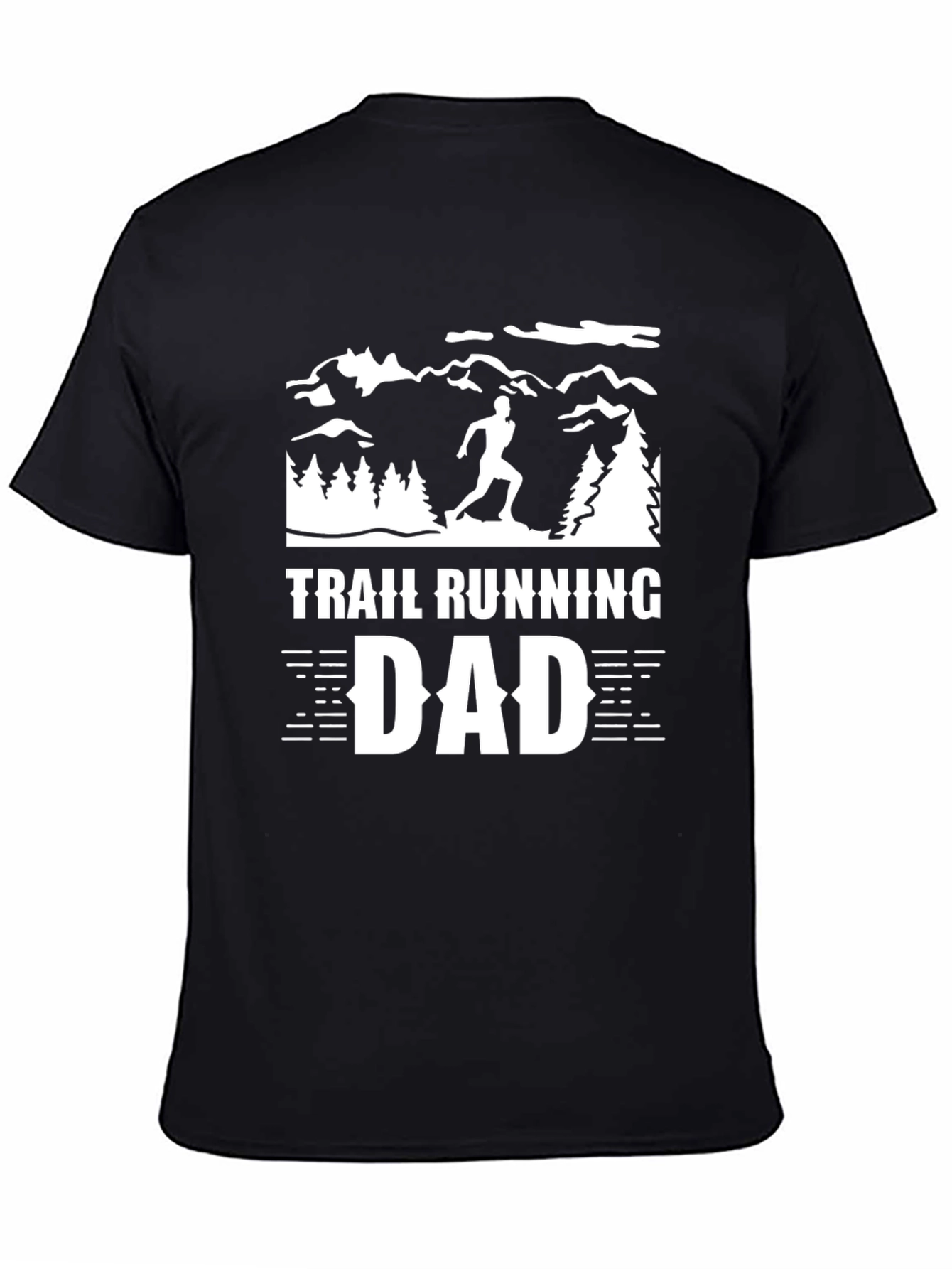 Trail Running Dad Graphic Tee - Black
