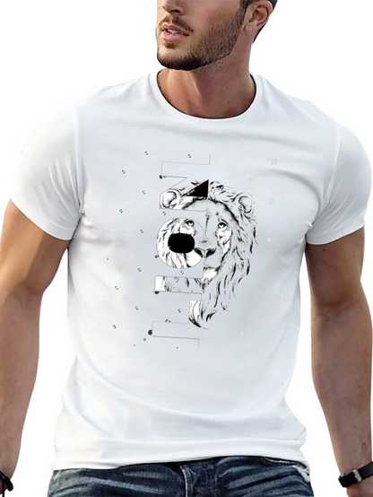 Lion Graphic Black T-Shirt